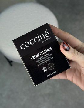 Крем для взуття з губкою Coccine Cream Elegance, чорний, 50 мл creameleg фото